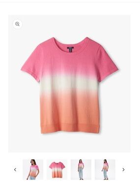Hatley Pink Cream Coral Dip-Dye Short Sleeve Tee